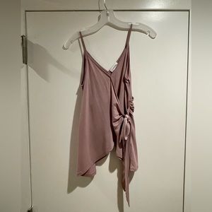 Spaghetti Strapped Shirt with Tie